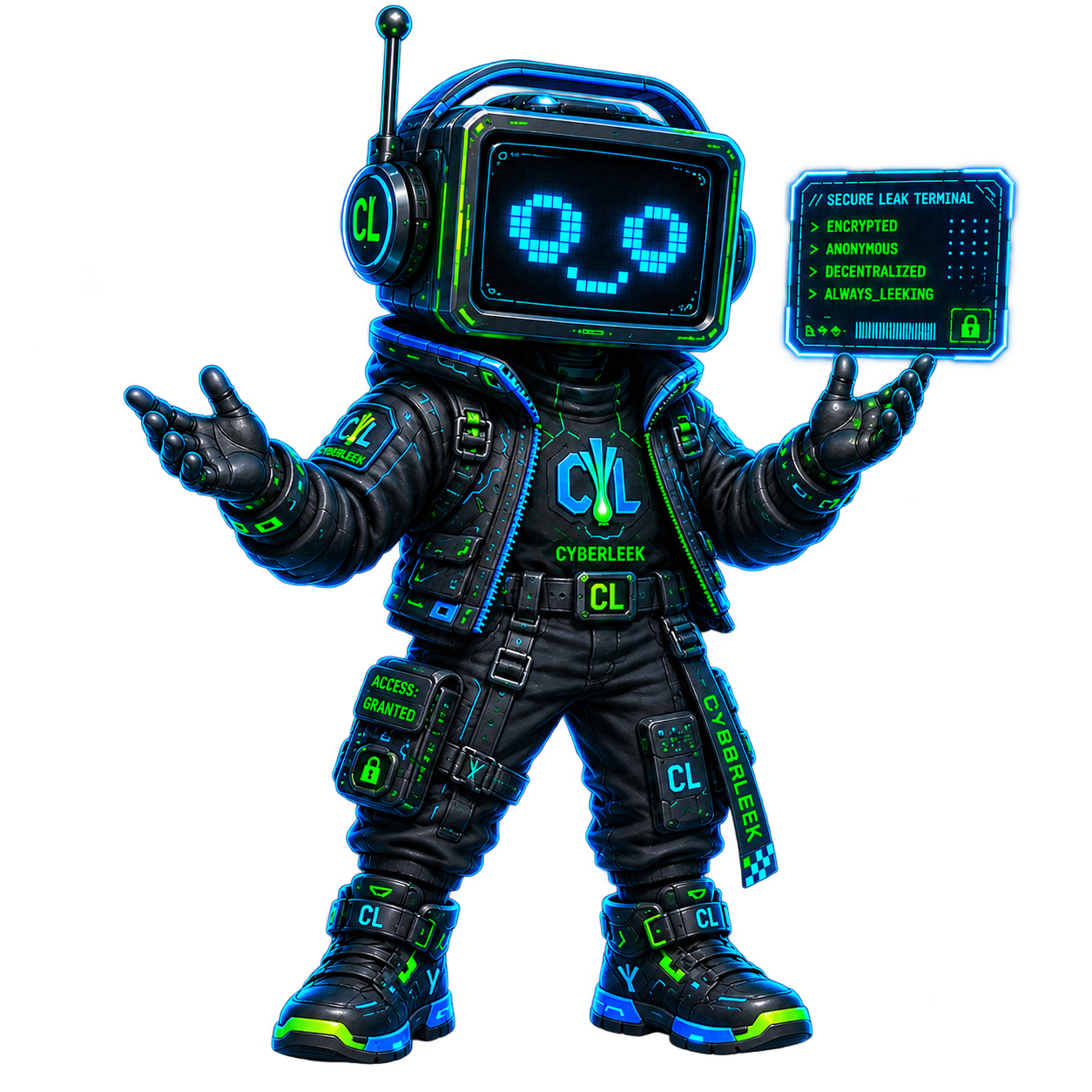 Cyber Leek Intel Terminal Mascot